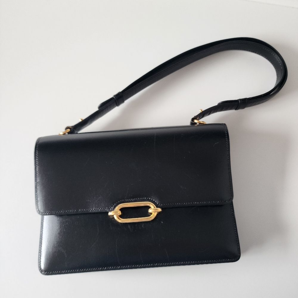 Hermés Vintage Fonsbelle Noir Box Leather